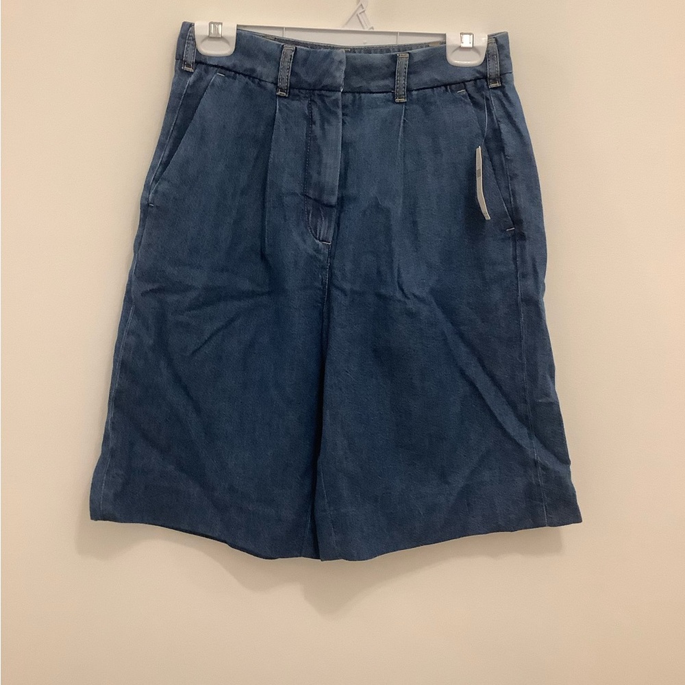 NWT Anthropologie Pilcro pleated long denim shorts❤️❤️❤️❤️